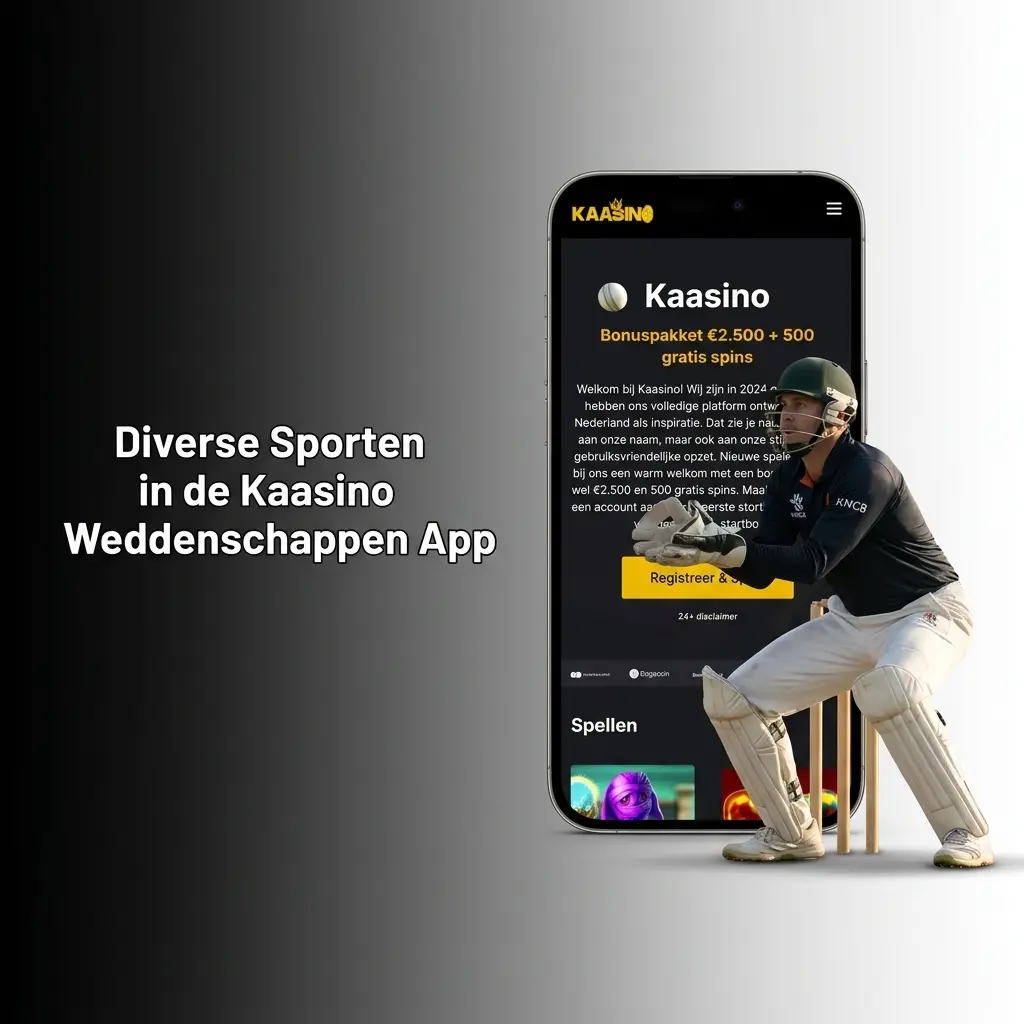 Overzicht van sporten en eSports beschikbaar in de Kaasino Weddenschappen App