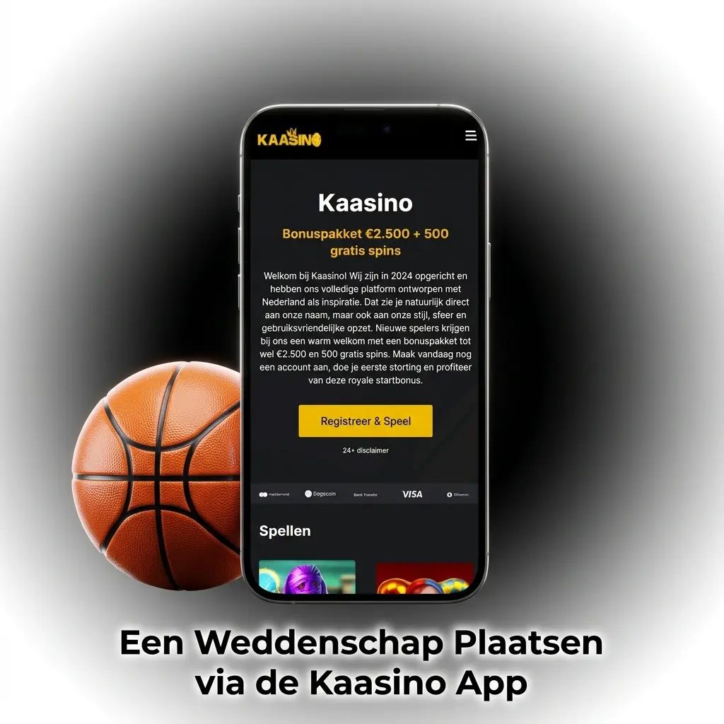 Weddenschap plaatsen via de Kaasino app