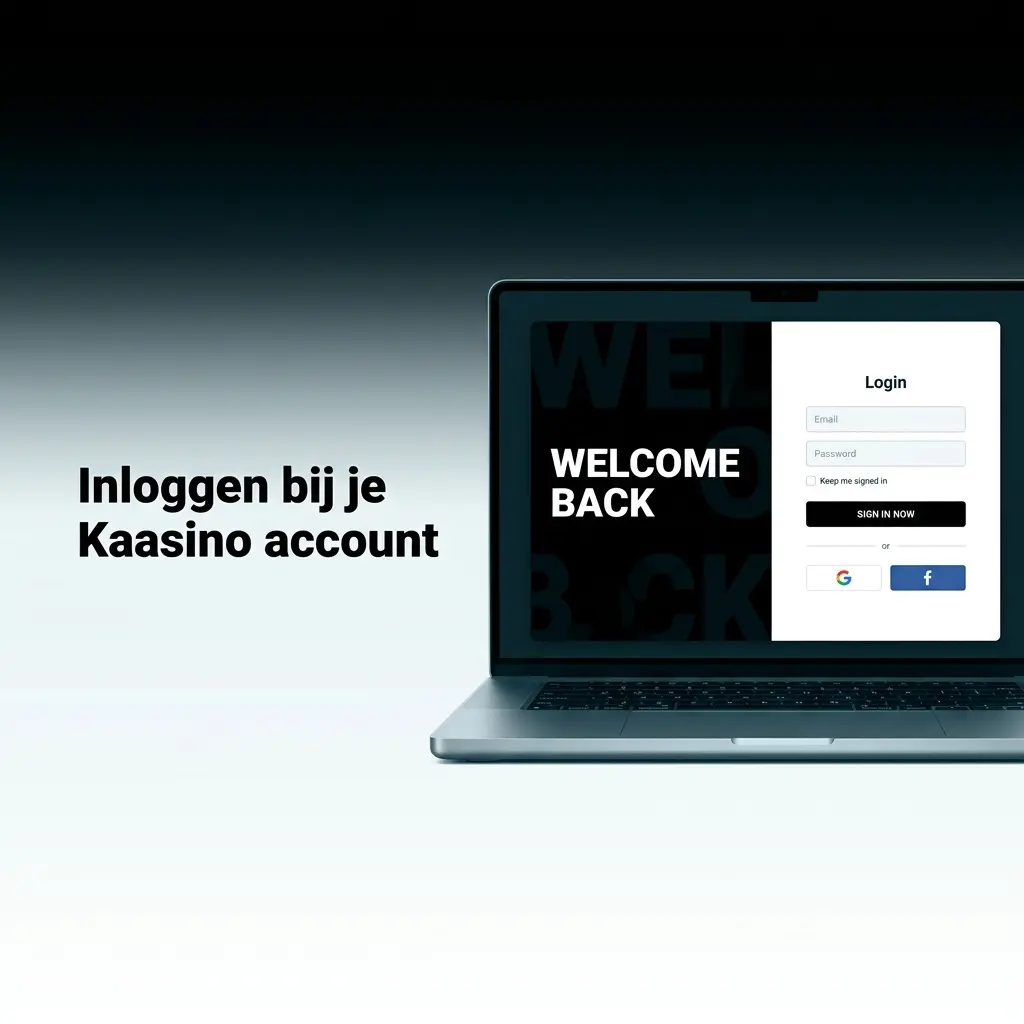 Inlogscherm van Kaasino account