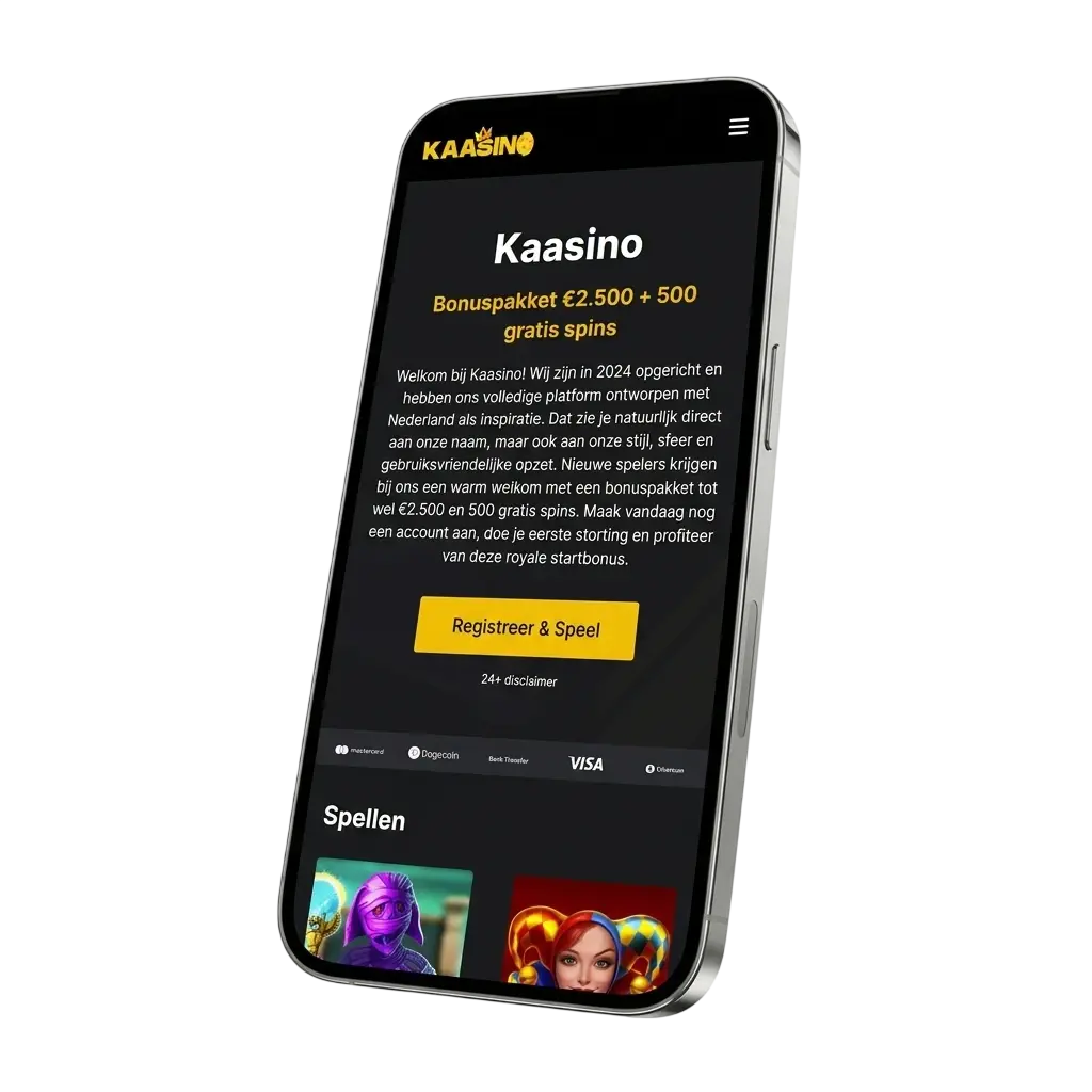 Kaasino app op Android en iOS toestellen
