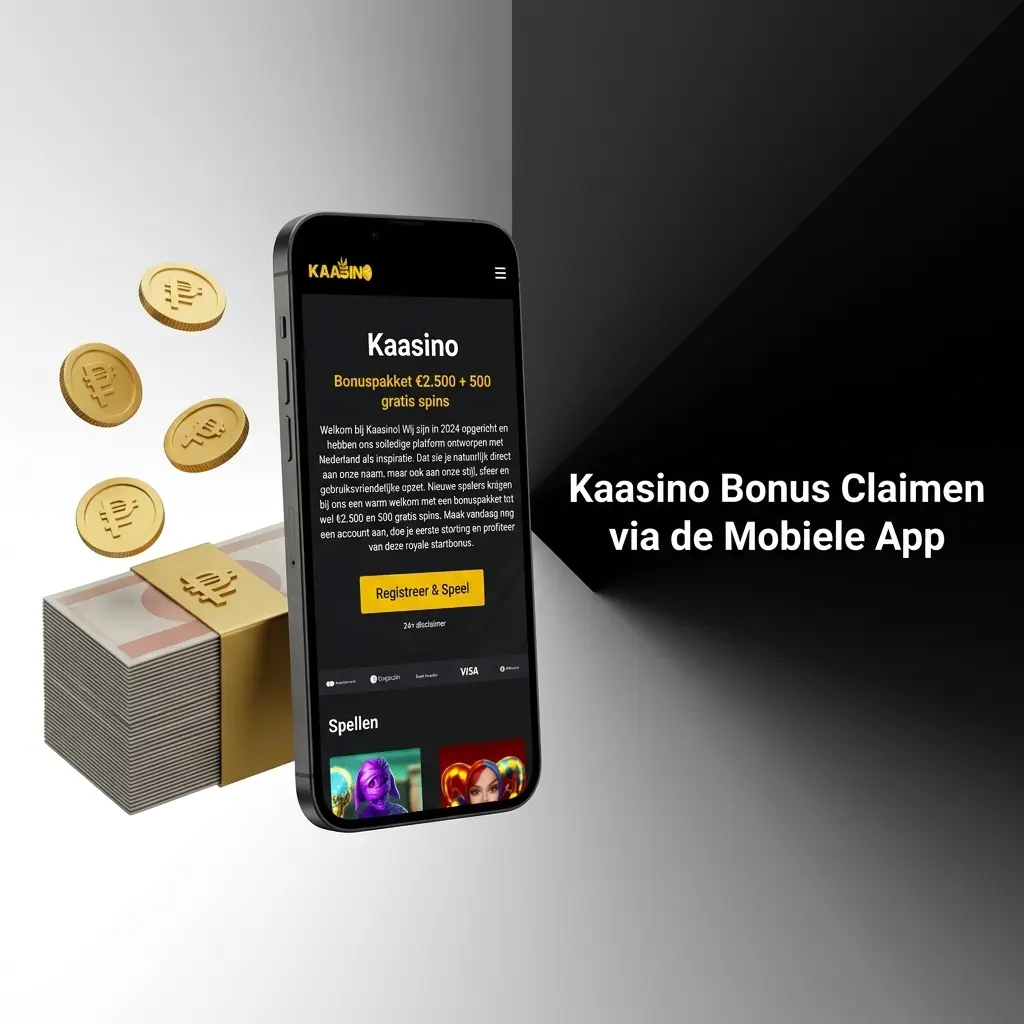 Kaasino bonus claimen via de mobiele app