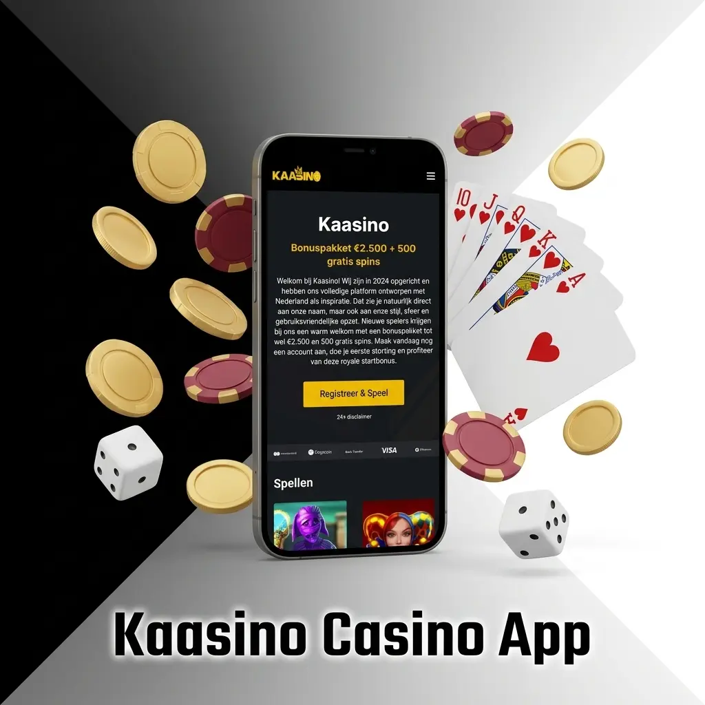 Kaasino Casino App startscherm met live evenementen