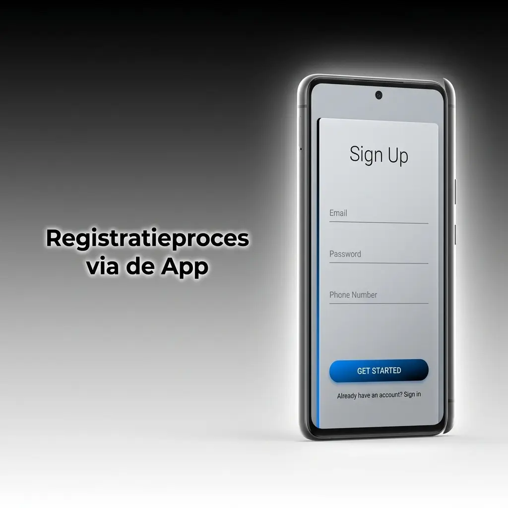 Registratieproces via de Kaasino app