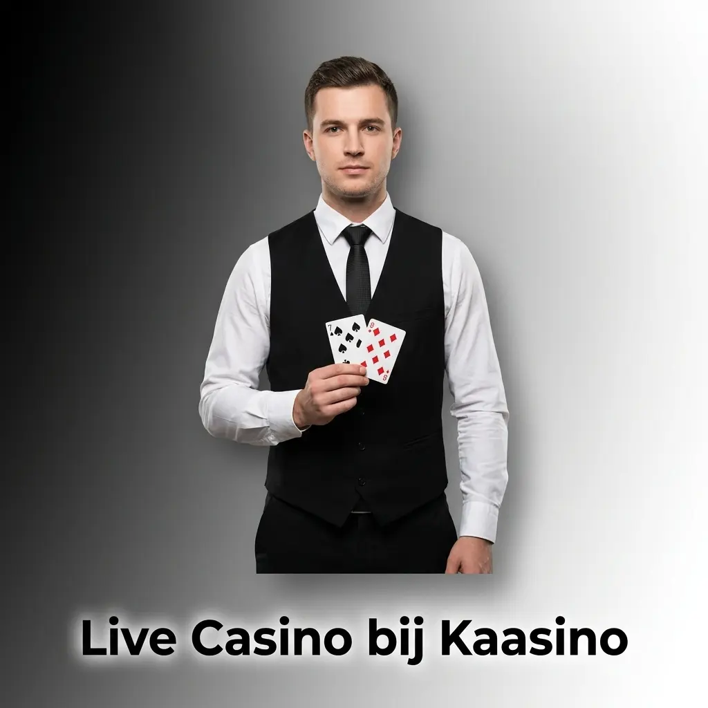 Live Casino tafel bij Kaasino met dealer