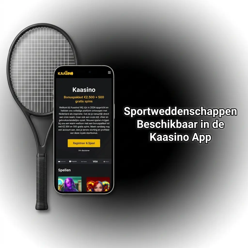 Sportsbook interface van de Kaasino app