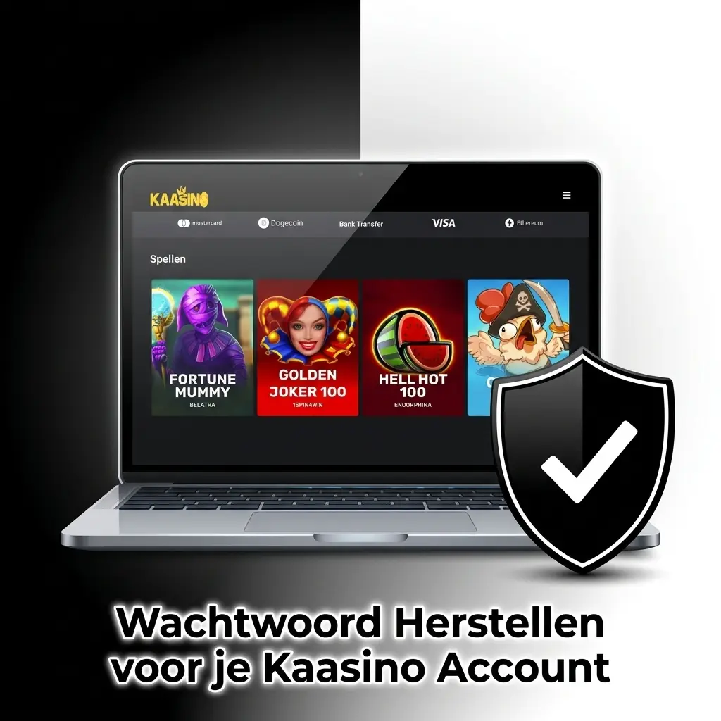 Wachtwoord herstellen voor Kaasino account